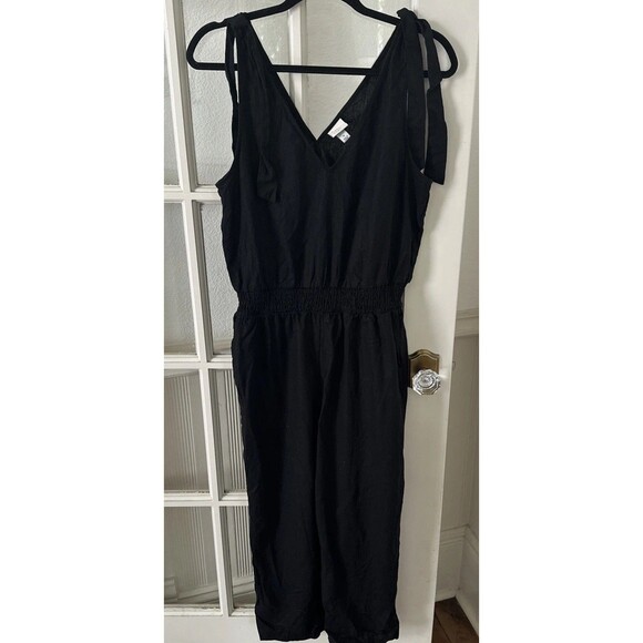 A New Day Jumpsuit  Woven Wide Leg  Black Womens Medium - Picture 1 of 11